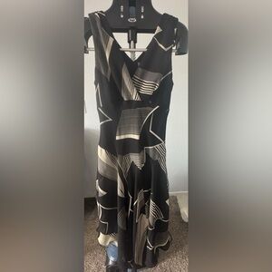 Rabbit Rabbit Rabbit Black and Cream Asymmetrical Dress